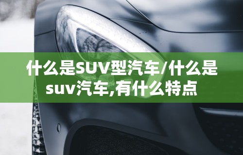 什么是SUV型汽车/什么是suv汽车,有什么特点