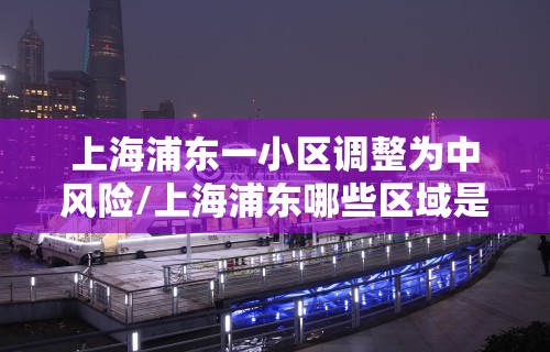 上海浦东一小区调整为中风险/上海浦东哪些区域是中风险