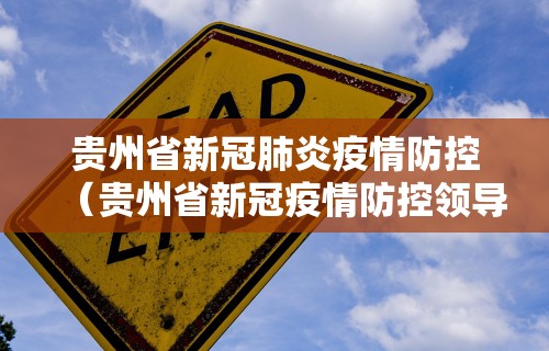 贵州省新冠肺炎疫情防控(贵州省新冠疫情防控领导小组) 贵州省新冠肺炎疫情防控(贵州省新冠疫情防控领导小组)