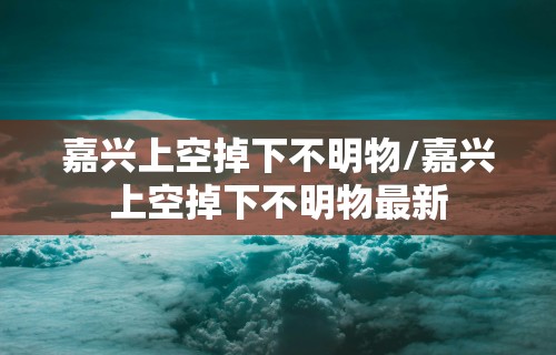 嘉兴上空掉下不明物/嘉兴上空掉下不明物最新