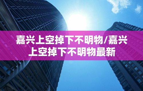 嘉兴上空掉下不明物/嘉兴上空掉下不明物最新