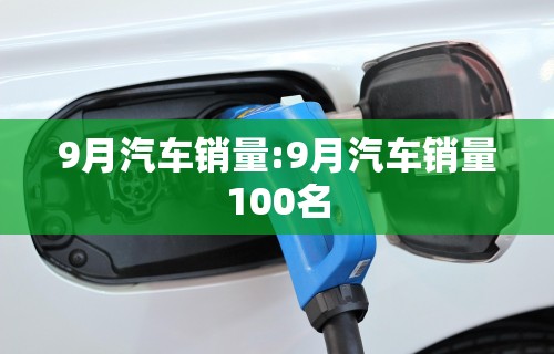 9月汽车销量:9月汽车销量100名